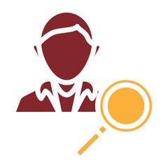 Searching Customer Vector Glyph Two Colors Icon Design