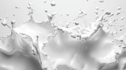 A white milk wave splash. 