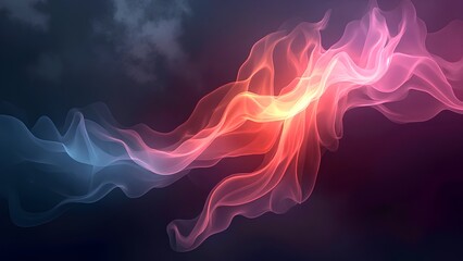 Fototapeta premium Abstract Flowing Waves of Colorful Light on Elegant Dark Background