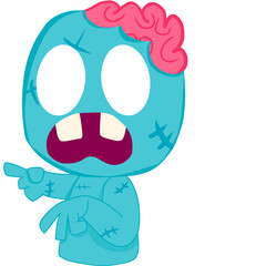 Zombie kid cartoon character 