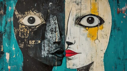 Dual Faces: A Study in Contrasting Emotions