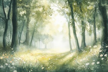 morning in the forest