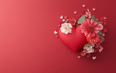 Cute colorful heart art illustration
