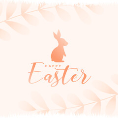 happy easter festive backdrop with cute rabbit