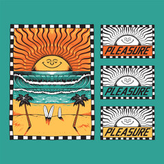 ilustration sunny graphic art