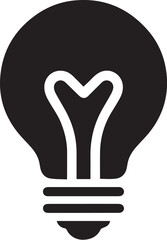 Light bulb vector icon. Vector illustration