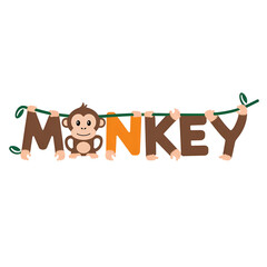 Fototapeta premium Monkey letters