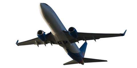 Isolated passenger aircraft flying