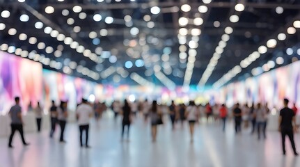 Blurred background of public event exhibition.generative.ai