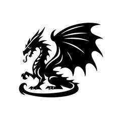 Naklejka premium dragon silhouette , dragon vector