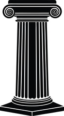 Ancient pillar Silhouette Vector