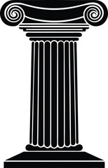 Ancient pillar Silhouette Vector