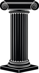 Ancient pillar Silhouette Vector