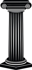 Ancient pillar Silhouette Vector