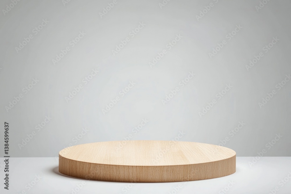 Poster circular empty podium with smooth surface