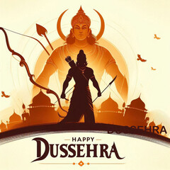 Happy Dussehra Ram Navami Dussehra, social media Dussehra post, Dussehra greetings of lord ram, Happy Dussehra illustration of the festival of India poster for Dussehra