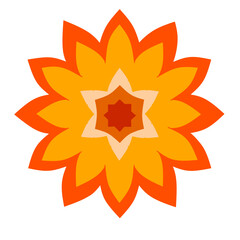 vector illustration of an orange flower