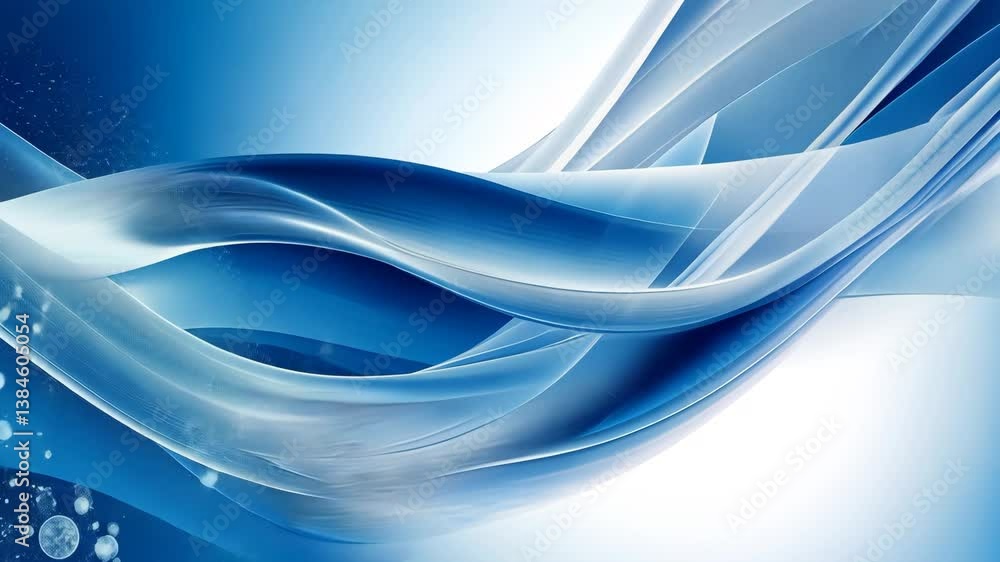 Poster abstract blue and white wave background with curved lines and dynamic gradient design