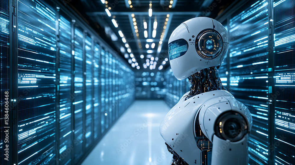 Poster an ai powered robotics process automation system, automating repetitive tasks and improving efficien