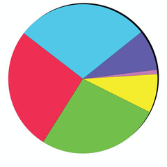 Fototapeta premium blank pie chart for business purpose vector design clean and unique latest illustration 
