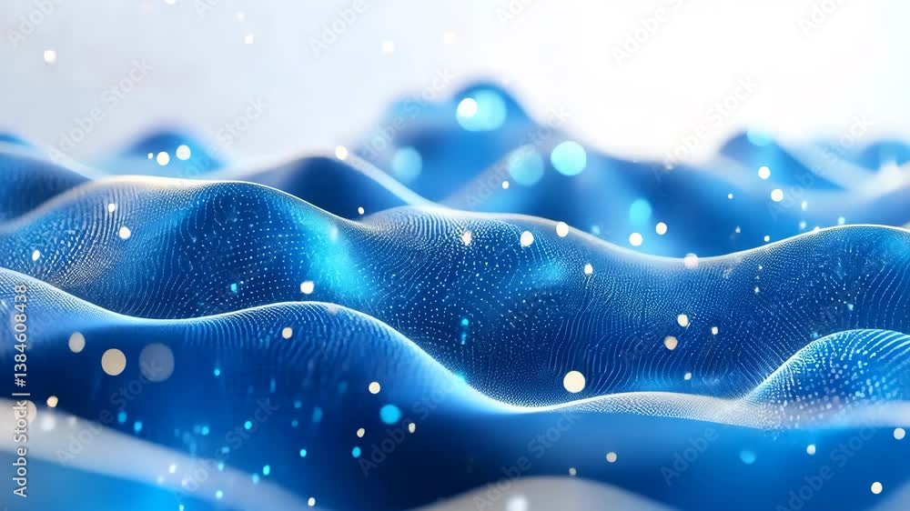 Aufkleber abstract blue wave background with digital texture and modern design for technology presentation