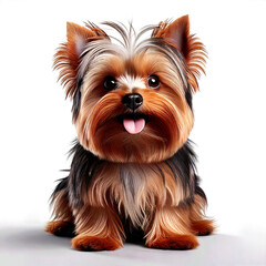 perro, terrier, yorkshire, cachorro, animal, mascota, aislada, yorkshire terrier, cuca, blanco, miniatura