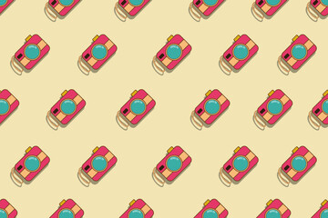 seamless camera pattern for paper, floors, walls, fabric, gift wrap, etc.