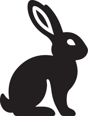 Silhouettes of Easter bunny
