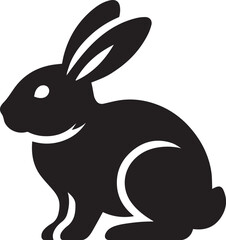 Silhouettes of Easter bunny