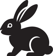 Silhouettes of Easter bunny