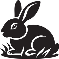 Silhouettes of Easter bunny