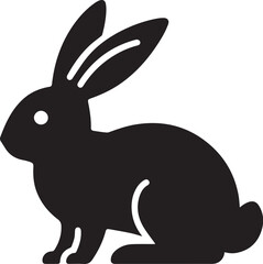 Silhouettes of Easter bunny