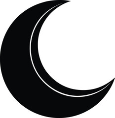 Crescent Silhouette Vector