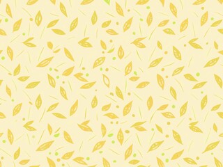 Fototapeta premium seamless pattern with yellow leaves
