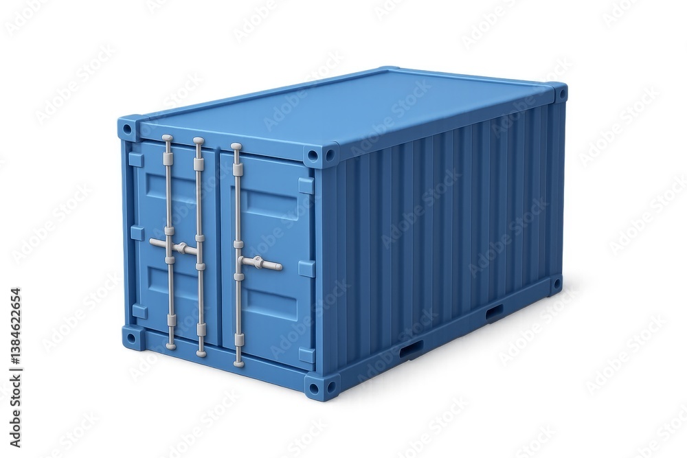 Poster simple 3d container icon design for creative projects and compositions