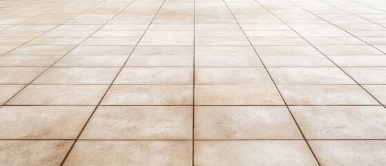 A clean, textured surface of beige tiles arranged in a grid pattern, emphasizing simplicity and modern design.