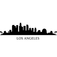 Naklejka premium Los Angeles Skyline Silhouette Vector