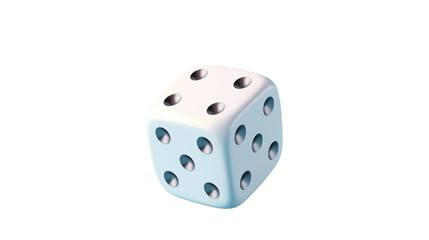 Isolated white dice on black background