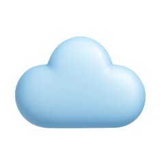 Obraz premium Simple 3D Cloud Icon for Creative Composition in Various Designs