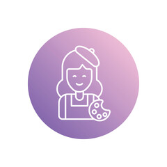 Artist icon isolated on a white background. Vector illustration.