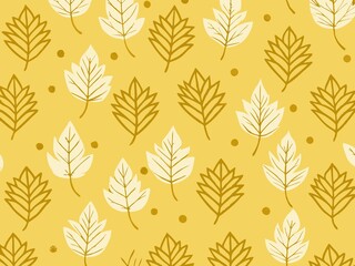 seamless pattern with flowers and leaves, floral pattern for textile design and digital papers, seamless background with leaves
