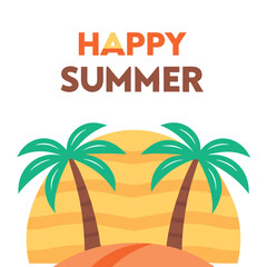 Obraz premium Summer vibes vector illustration.