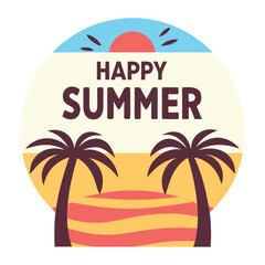          Summer vibes vector illustration.

