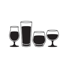 set of wine glasses