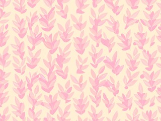 seamless pattern with flowers and leaves, floral pattern for textile design and digital papers, seamless background with leaves