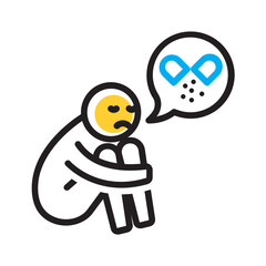 Vector multi color icon for Drug addiction