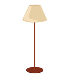 Vintage Floor Lamp with Wooden Elements Symbol. Floor lamp 
