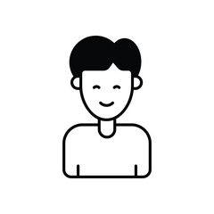 Man  icon isolated on a white background. Vector illustration.