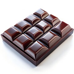 Obraz premium A close-up of pure dark chocolate with an intense glossy finish, smooth texture, deep rich brown and almost black tones, highly detailed, delicate reflections, high-quality composition, minimalistic s