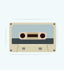 Stereo music cassette .Magnetic audio tape. Analogue mixtape.